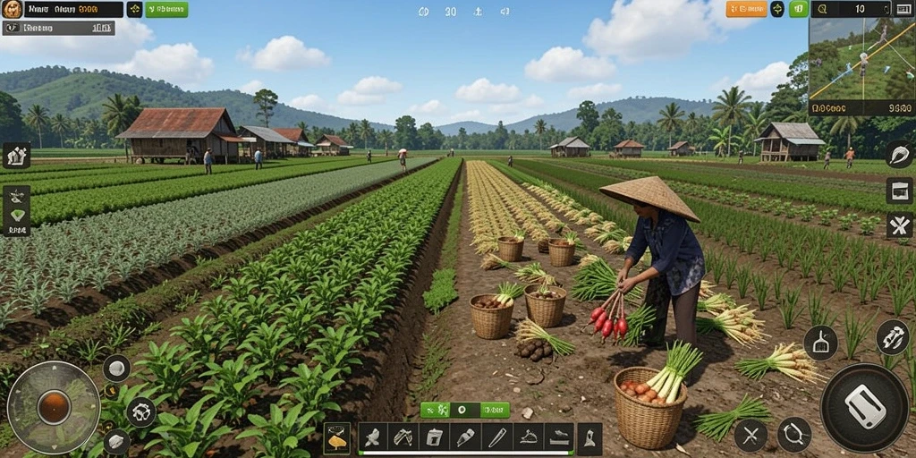 Tampilan menu utama dengan karakter yang menarik.