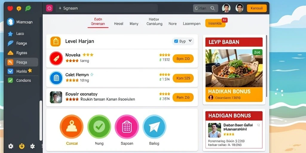 Tampilan awal yang menarik dan intuitif.