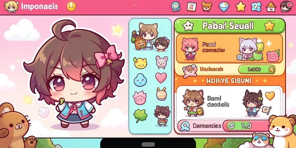 Screenshot menunjukkan antarmuka permainan yang menarik.